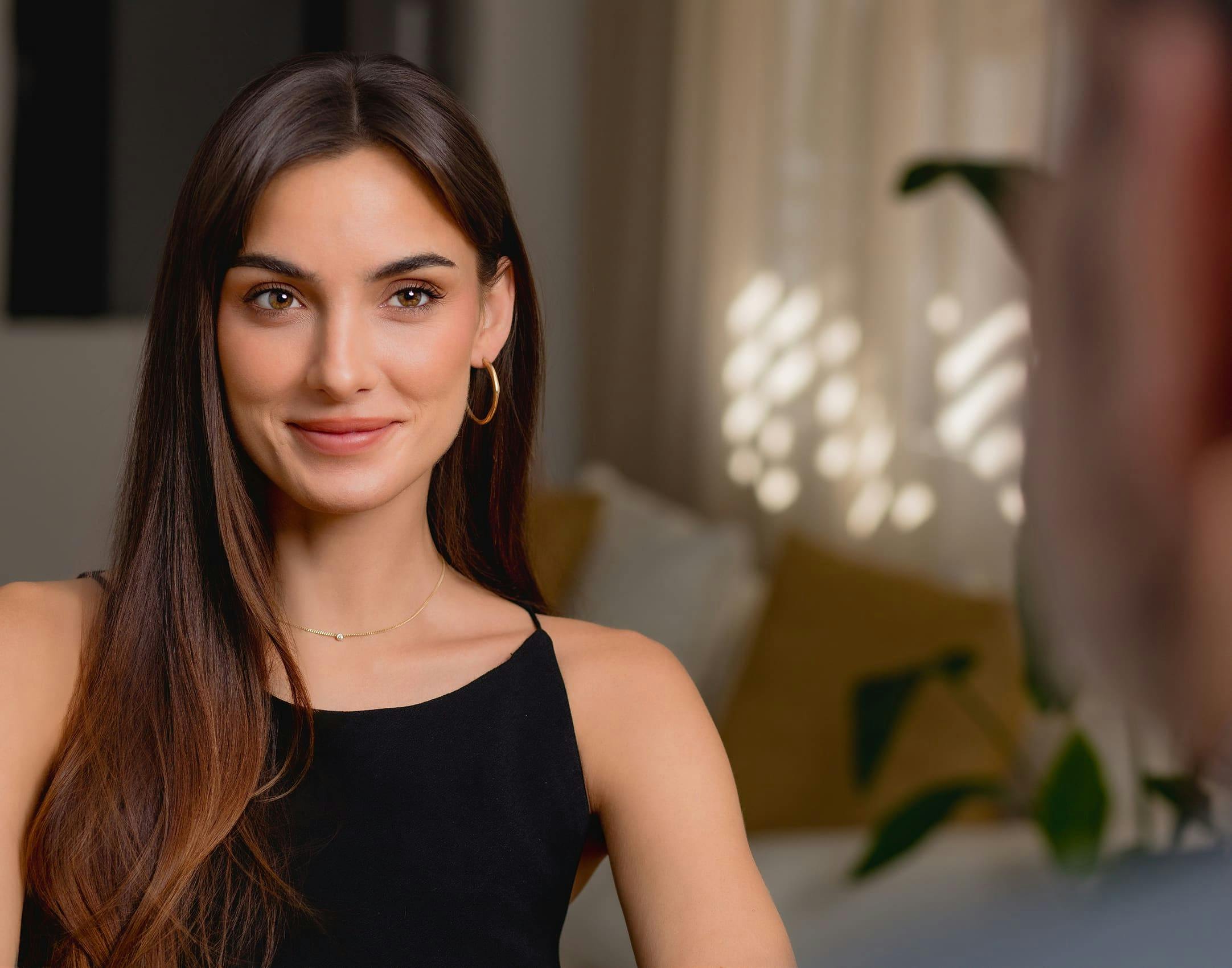 Woman smiling