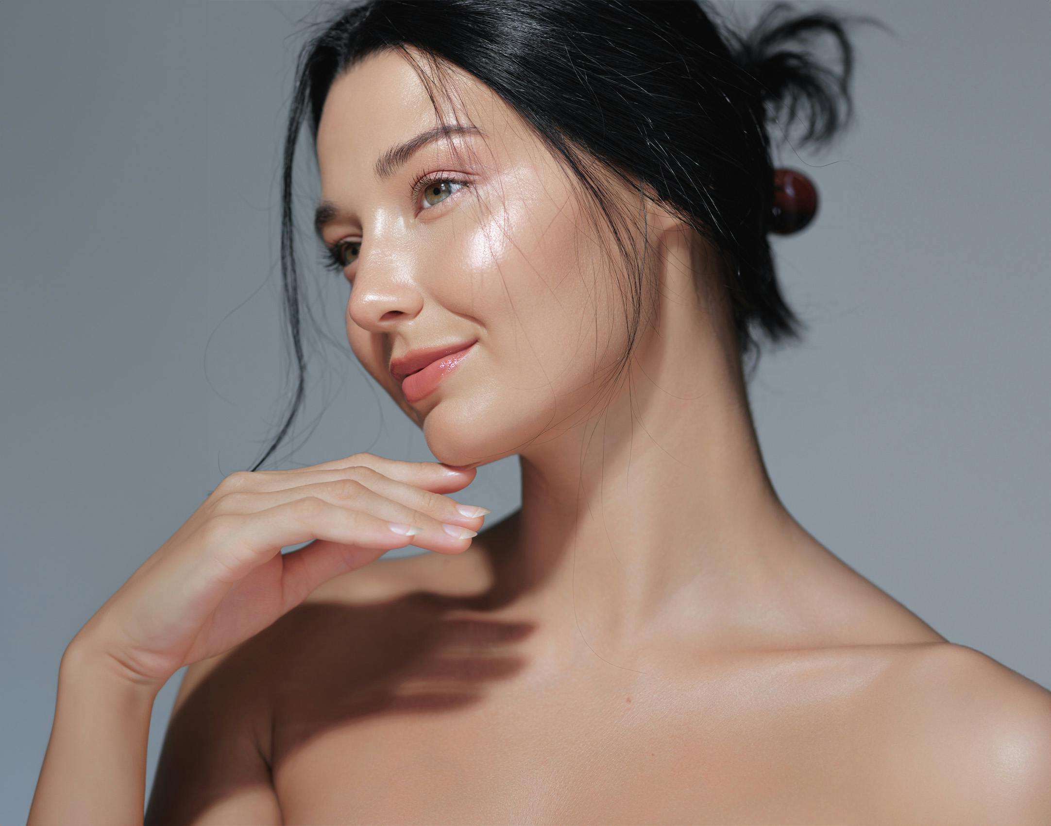 woman with clear skin