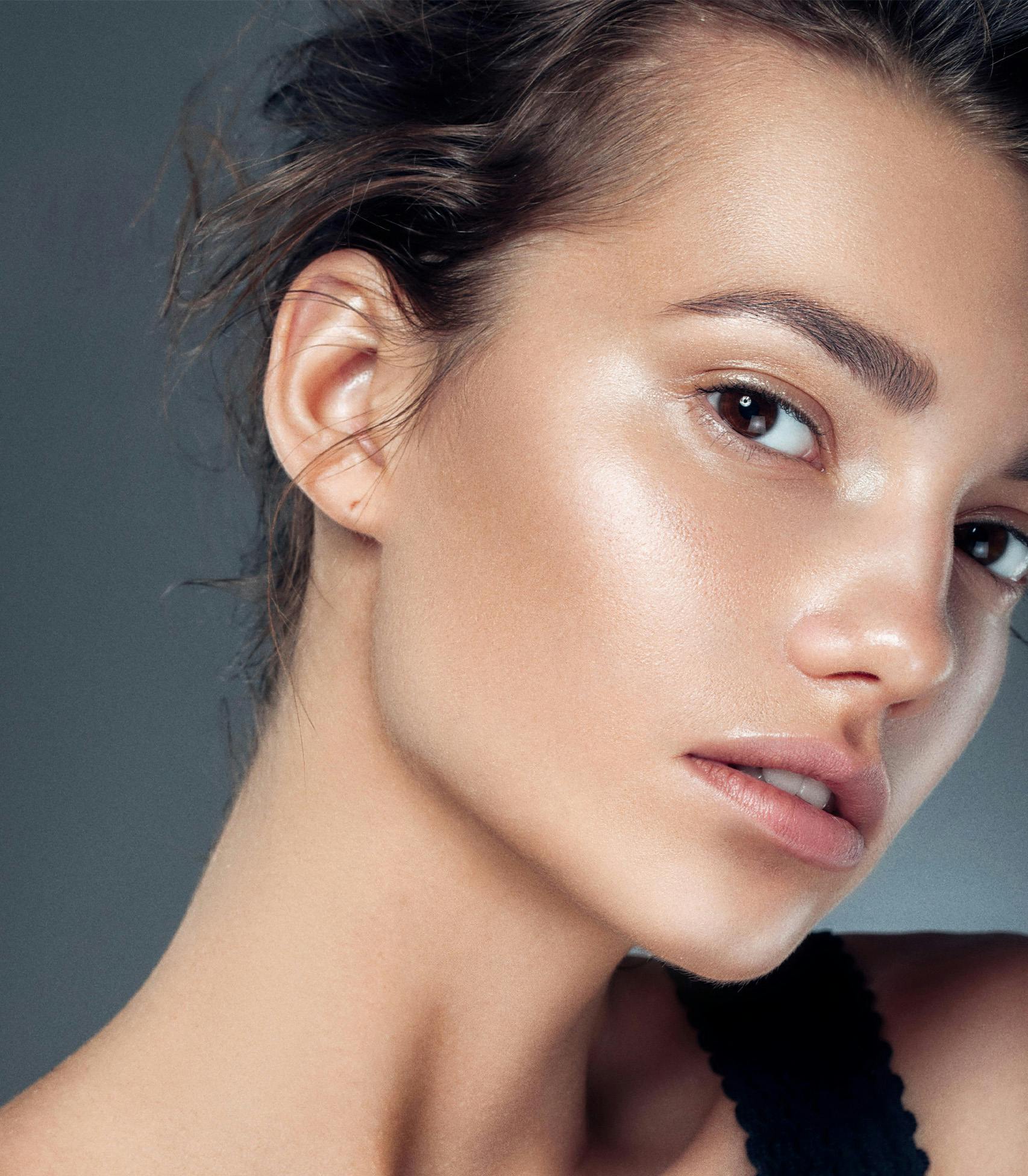 woman with clear skin