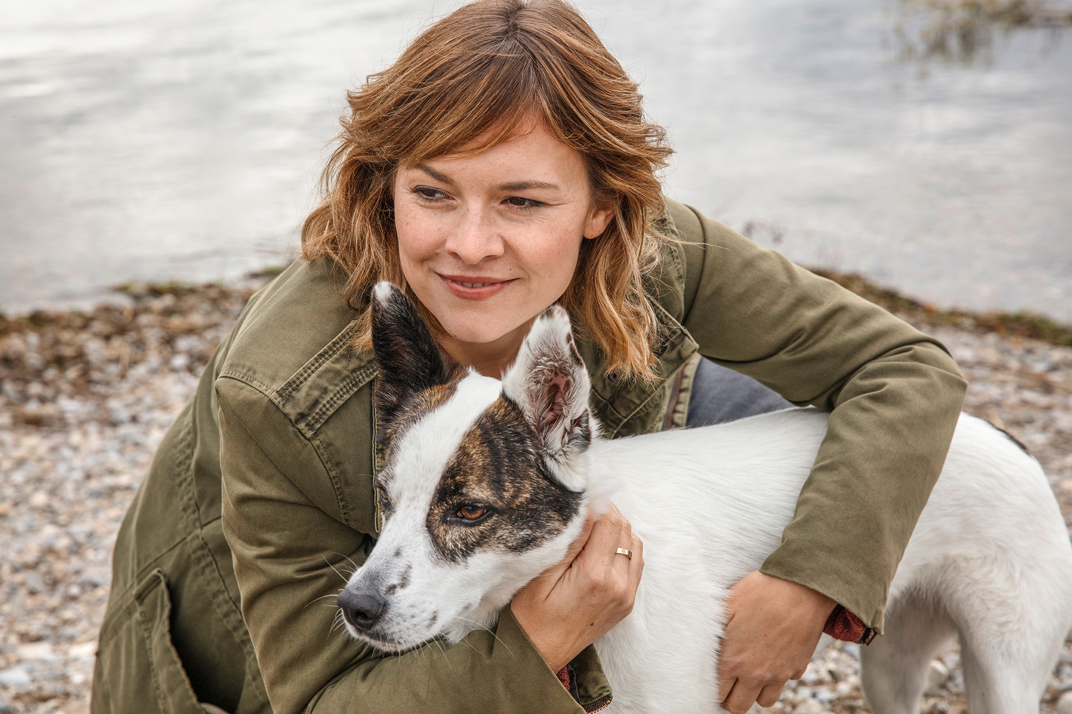 Frau mit Hund