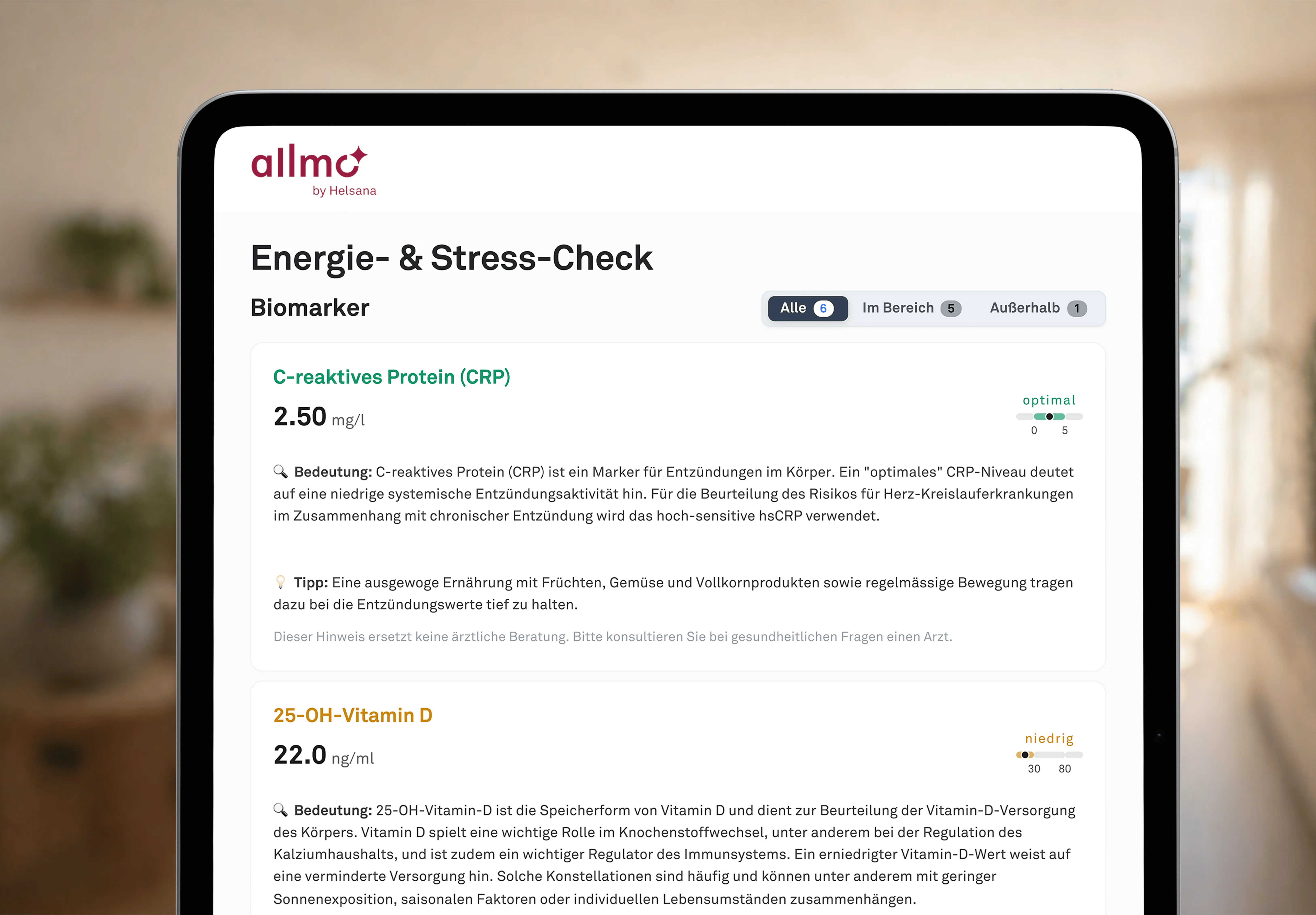 Ergebnisbericht Energie- & Stress-Check