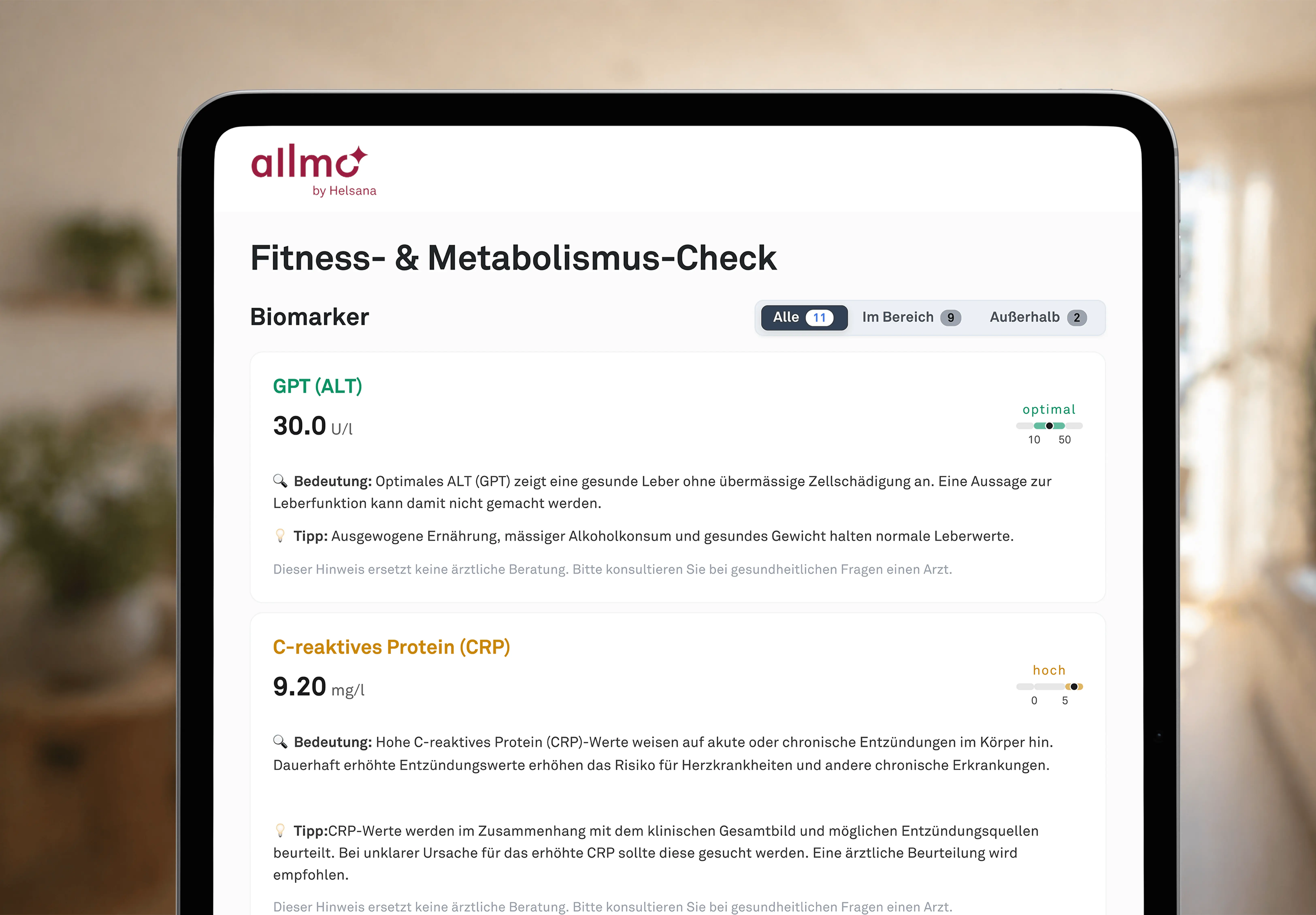 Ergebnisbericht Fitness- & Metabolismus-Check