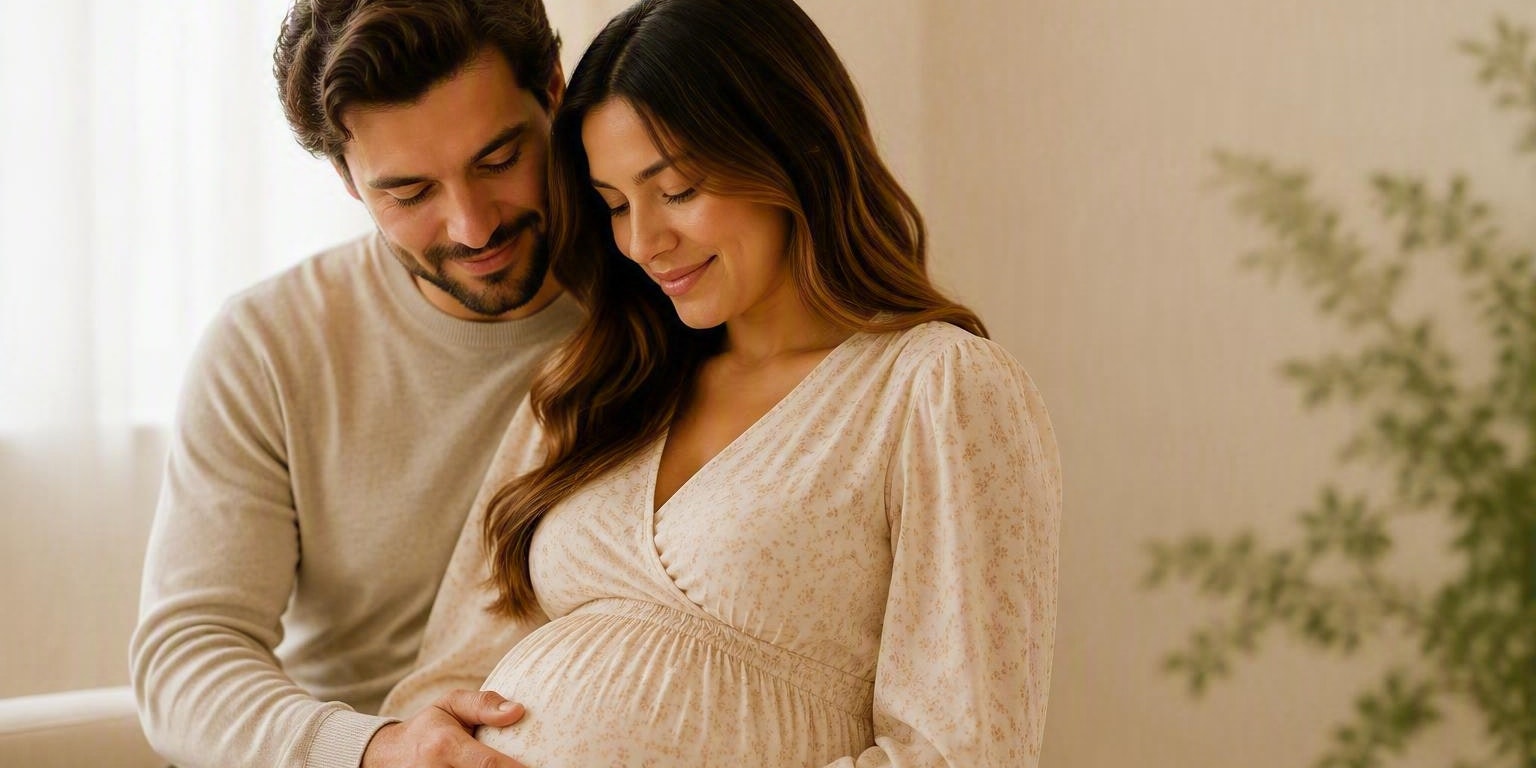 Paar und Babybauch Schwangerschaft