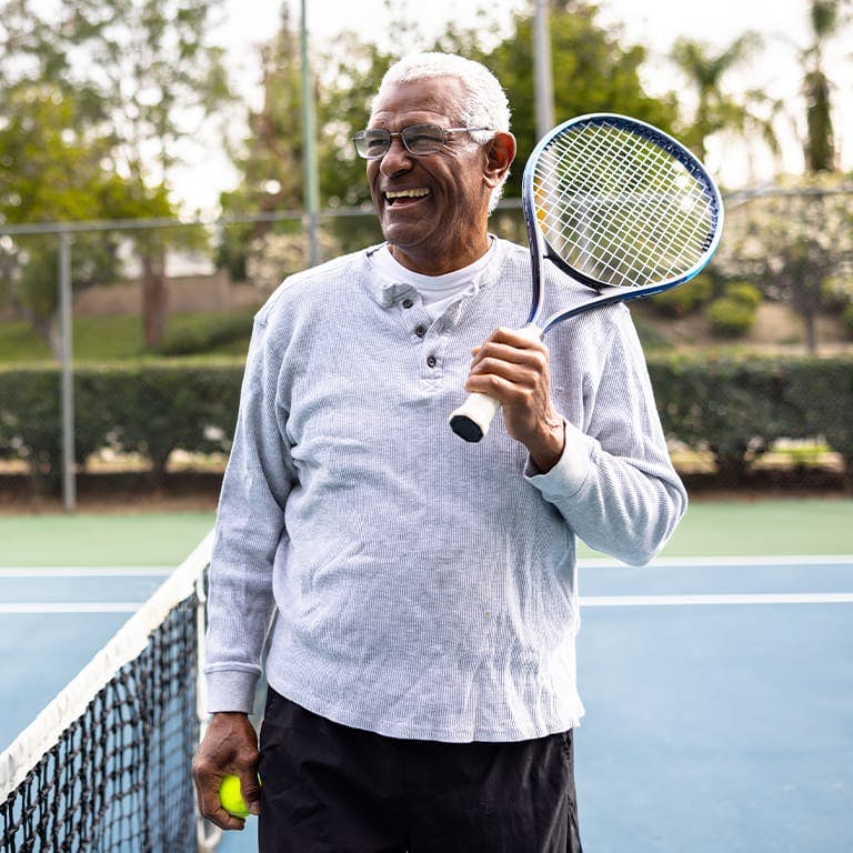 man playing tennis