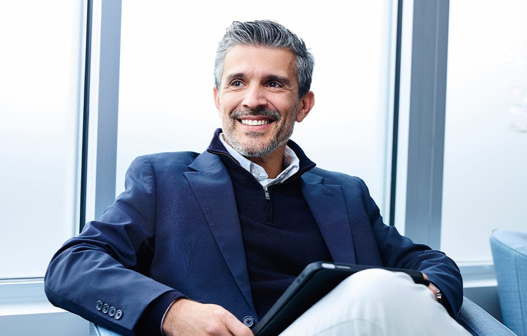 man smiling