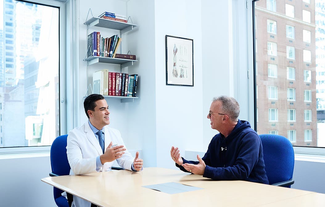 doctor talking to a patient