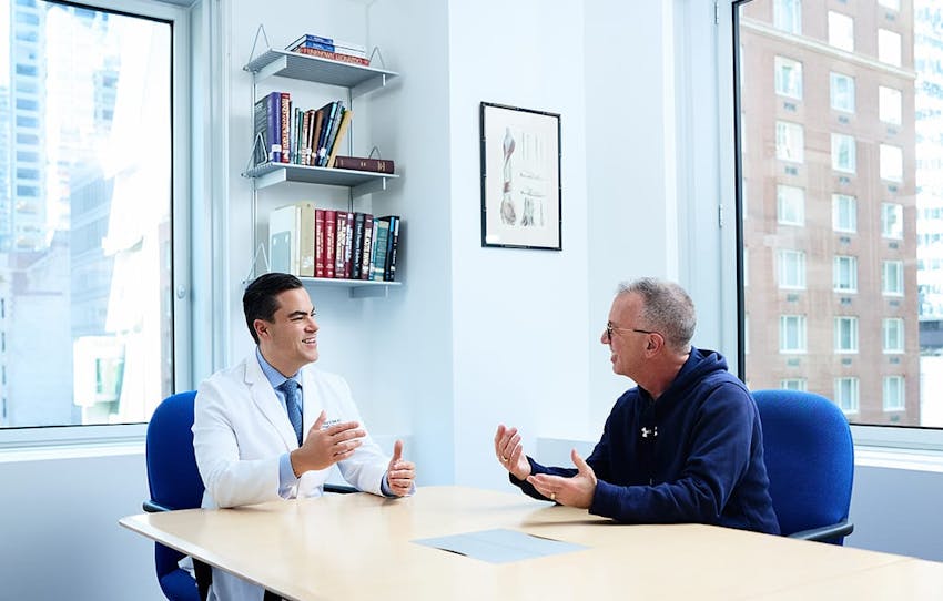 doctor talking to a patient