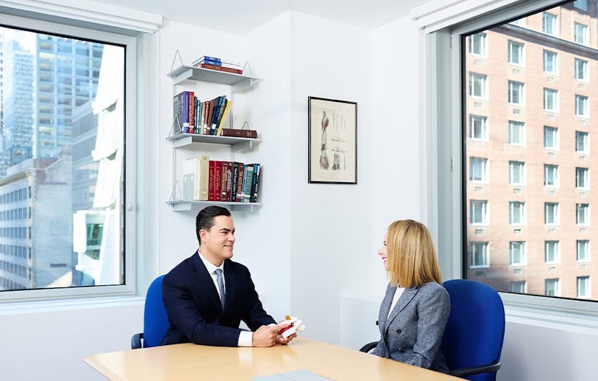 doctor talking to a woman