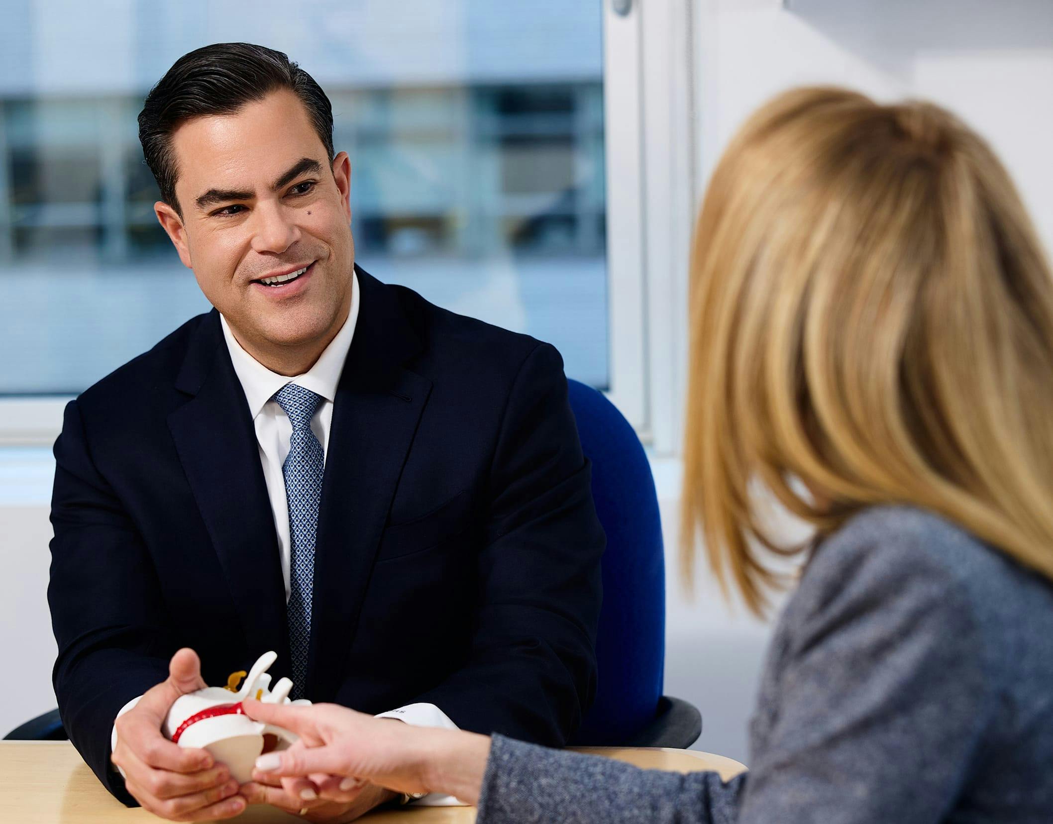Jonathan Stieber, MD and a female patient