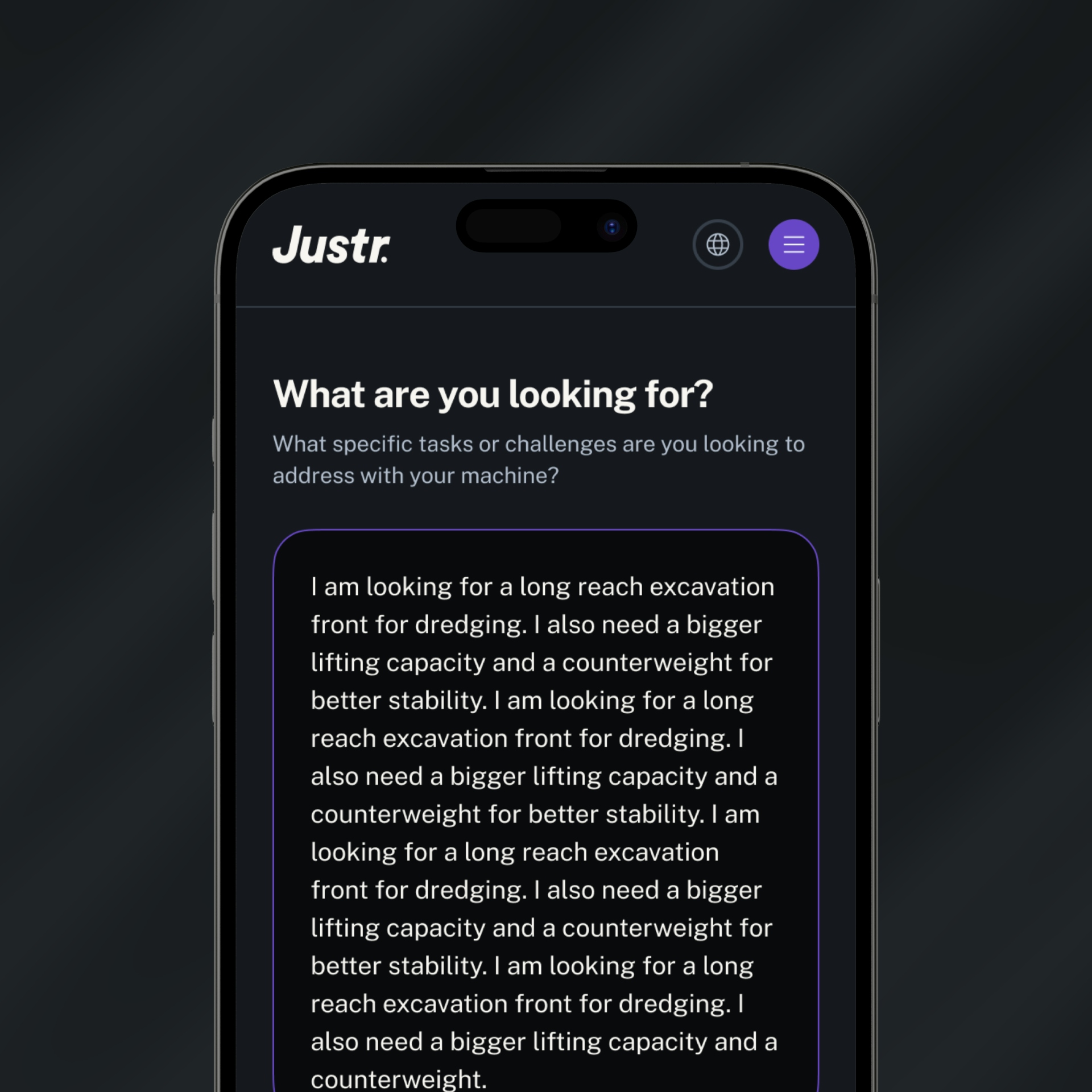 phone with input field