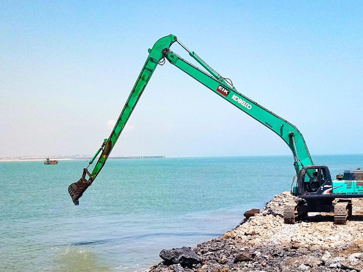 A long reach excavator