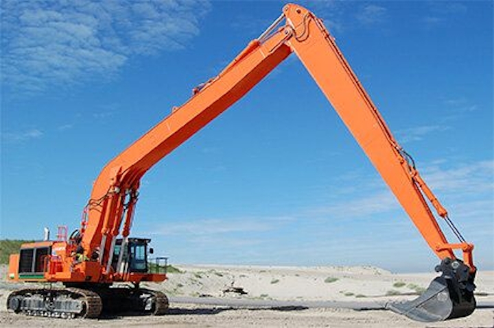 A long reach excavator