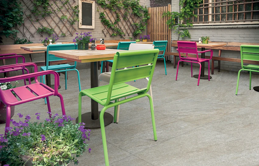 Pavimento in gres porcellanato 2 cm galleggiante Ultra Barge serie Outdoor by Dado Ceramica