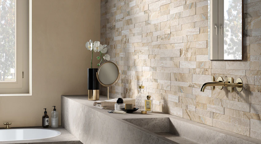 Muretti in Gres Porcellanato effetto Marmo 3D serie Gioia by Ceramica Rondine