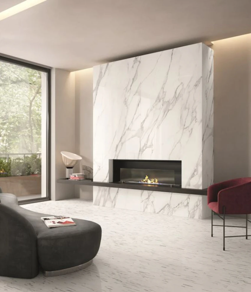Lastra In Gres Emilceramica Tele di Marmo Statuario Michelangelo 120x278