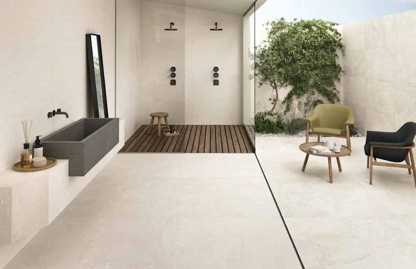 Pavimento e rivestimento in gres effetto pietra Mapierre by Emilceramica