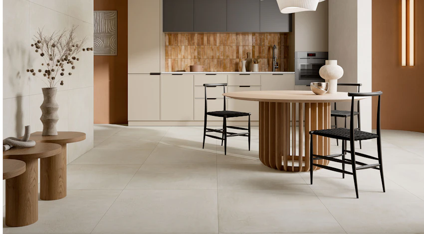 Pavimento in gres Effetto Cemento serie SETA by Ceramica Rondine 80x80