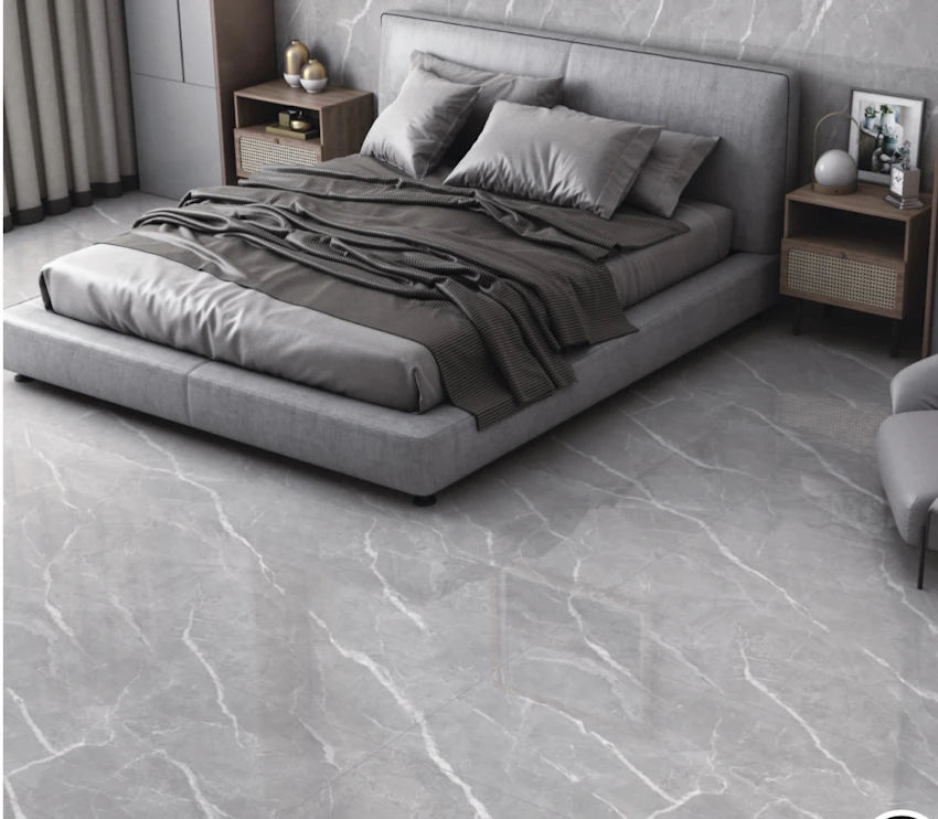 Pavimento e Rivestimento gres levigato lucido Grigio Bertolani 60x120