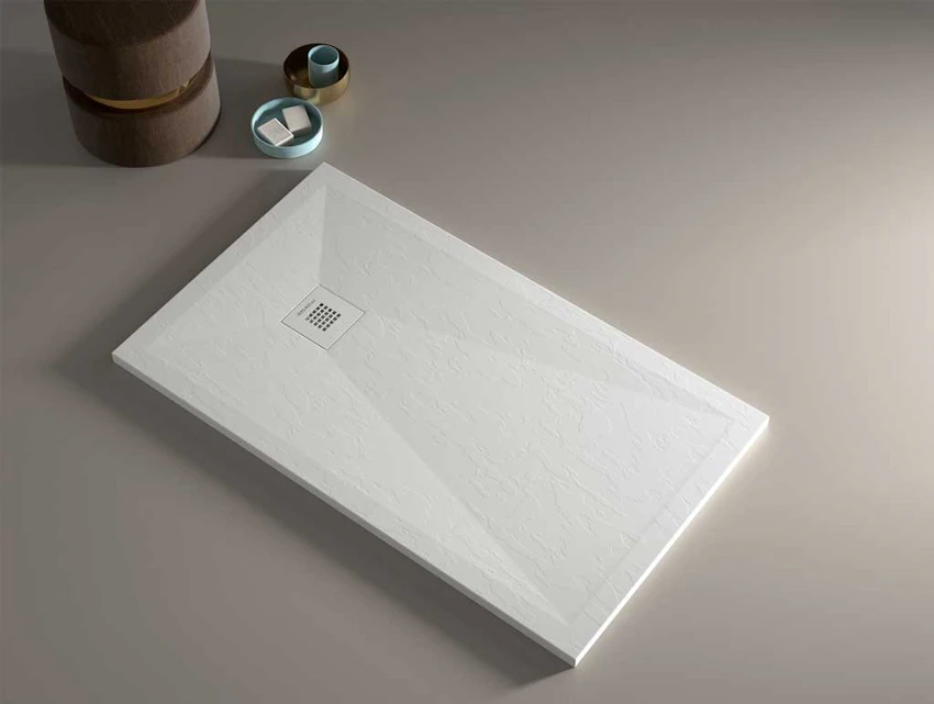 Piatto Doccia Bianco linea Stone in marmo resina 