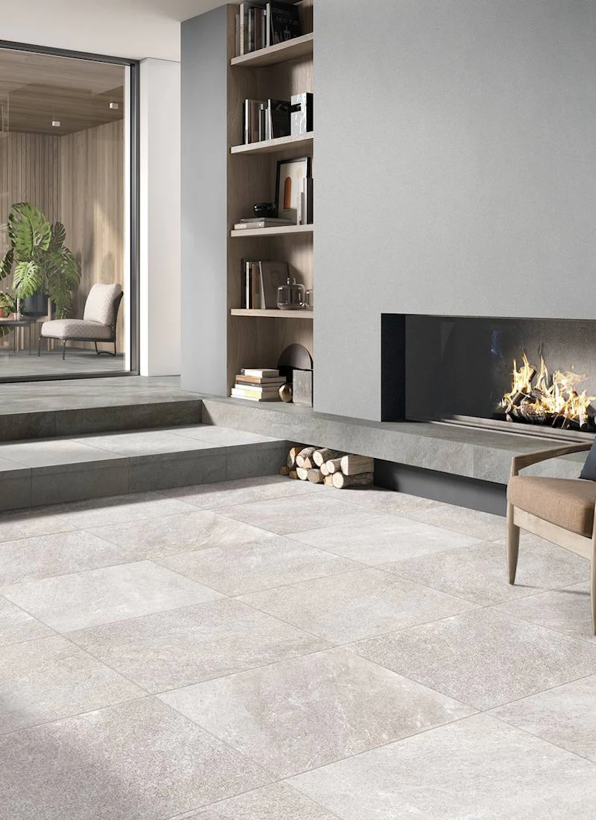 Pavimento in gres porcellanato Bertolani effetto pietra R11