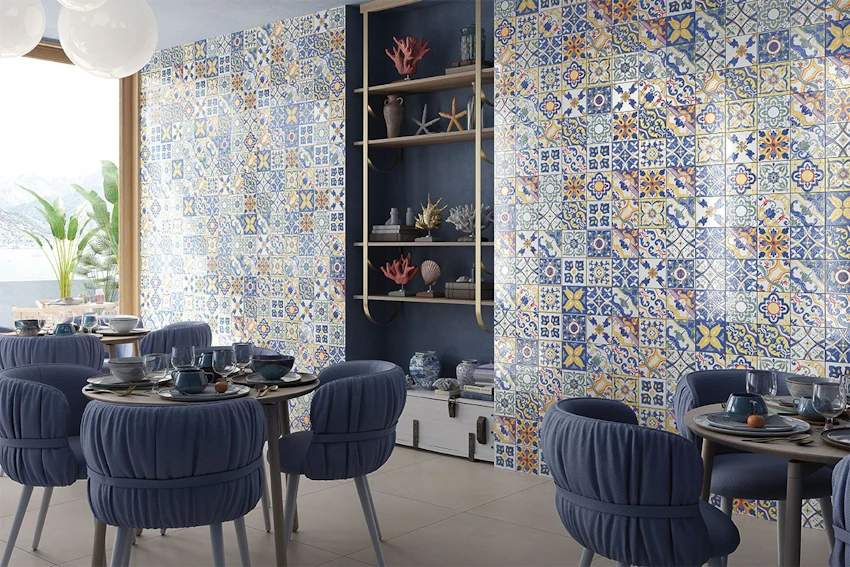 Cementine lucide in gres porcellanato serie AMALFI