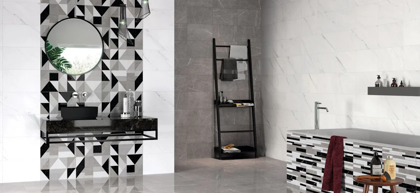 Rivestimento in bicottura effetto marmo serie Palace 