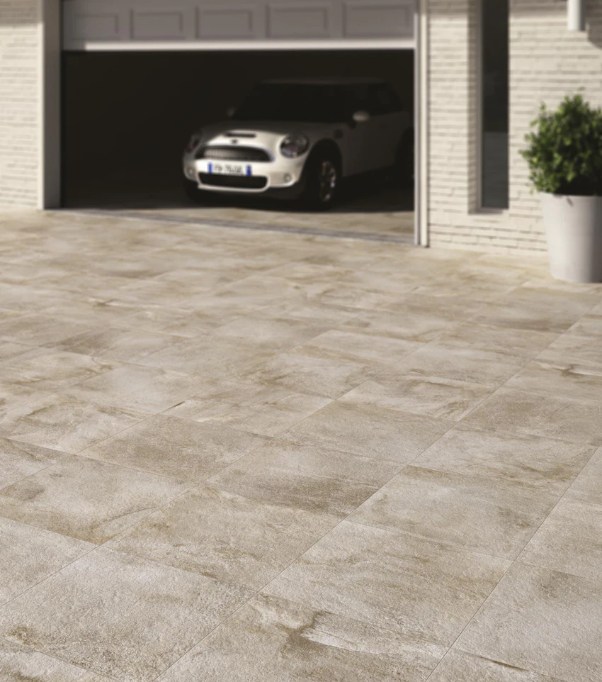 Pavimento galleggiante in gres effetto pietra Barge Antico Beige 1° scelta 60x60 spessore 2 cm