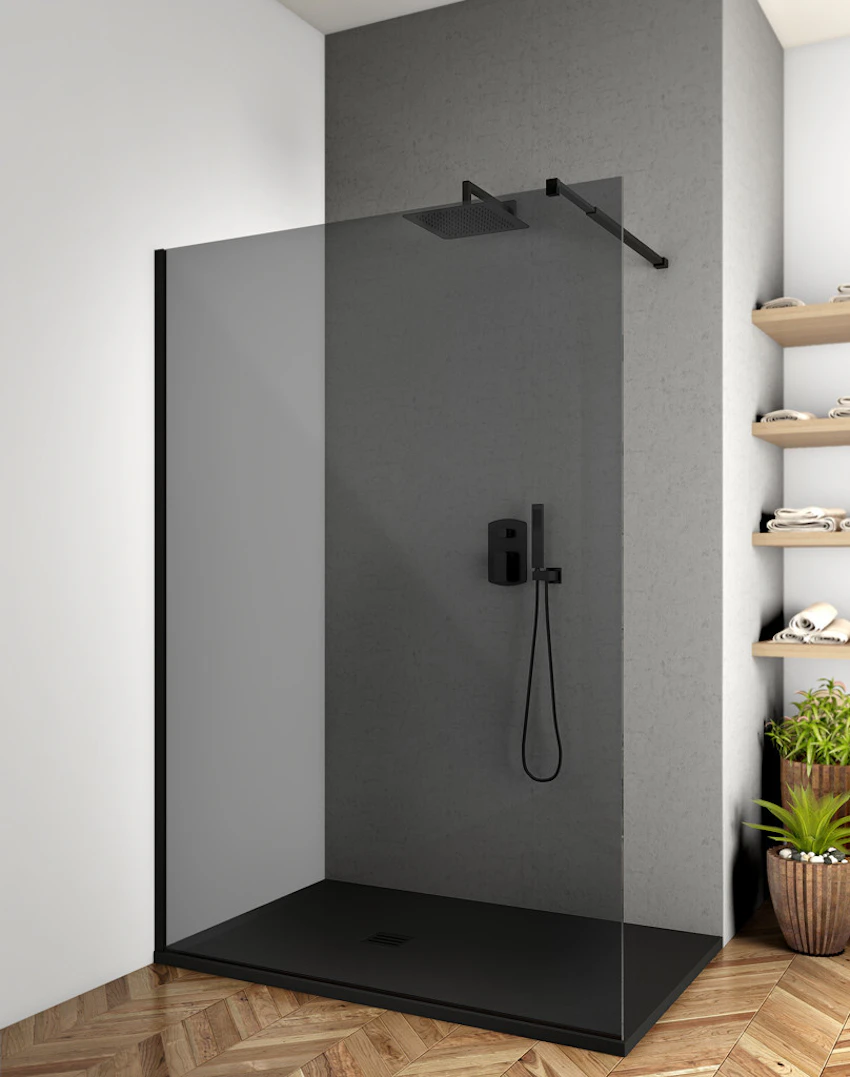Box doccia Open Space con profilo a muro 