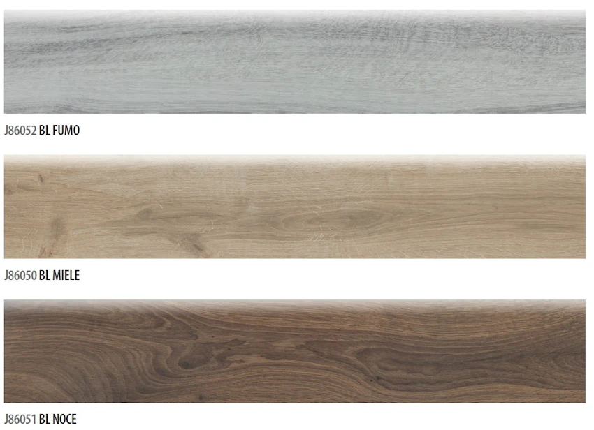 Battiscopa in gres effetto legno 8x45 cm smaltati