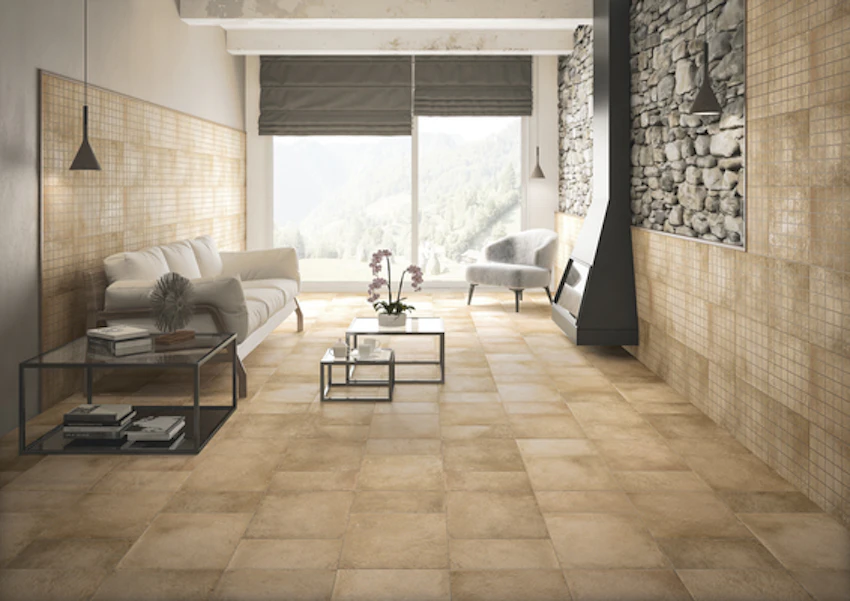Pavimento in gres porcellanato Nuove Terre effetto cotto IN e OUT