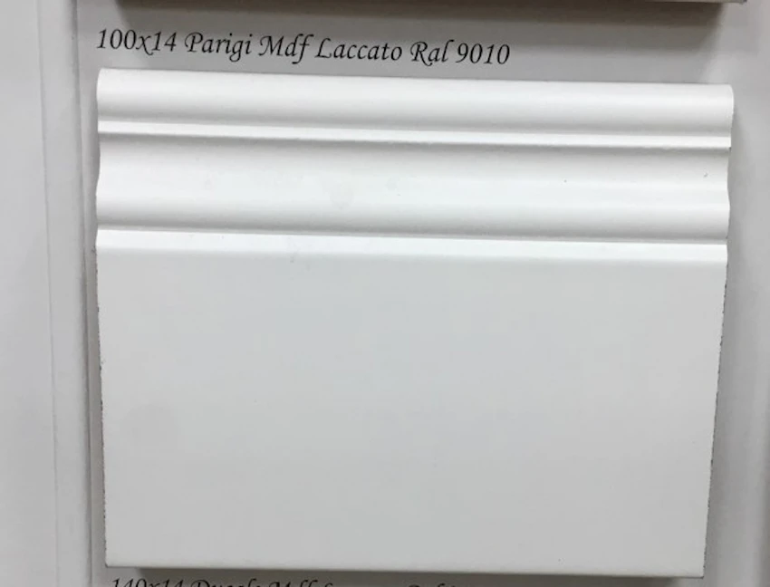 Battiscopa MDF Parigi laccato bianco