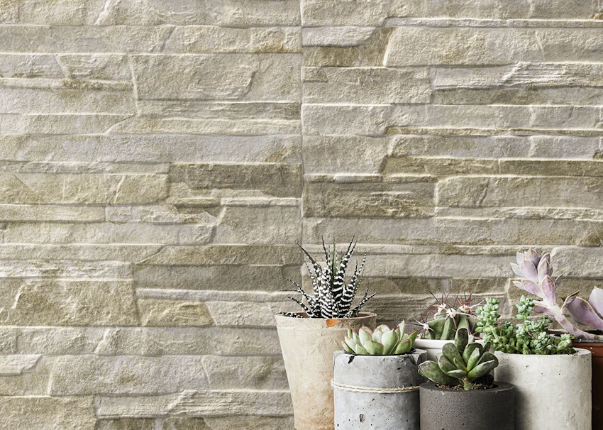 Muretti in Gres Porcellanato effetto pietra naturale serie Saturn by Fenice Ceramiche