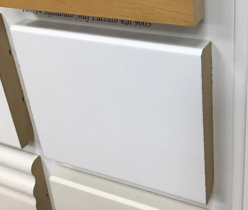 Battiscopa MDF laccato bianco opaco Squadrato