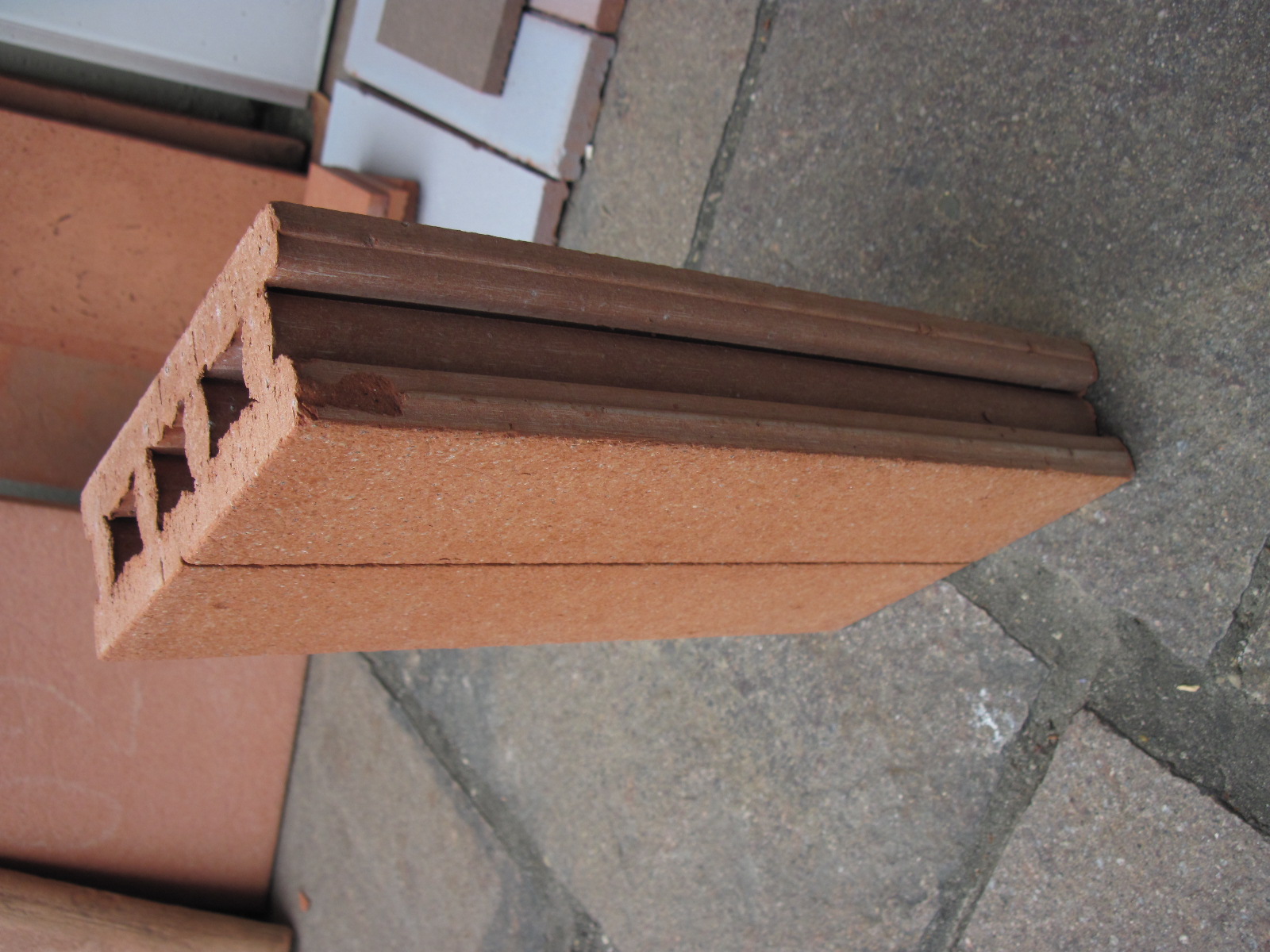 Scopino Liscio In Gres Terracotta - Decorazione Per Piante E Fiori Finti, Altezza 40 Cm