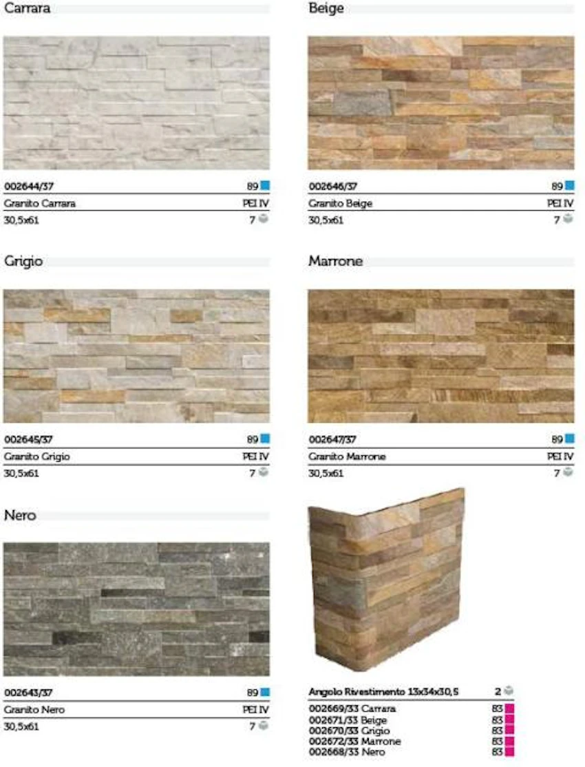 Muretti in Gres effetto pietra quarzite naturale 