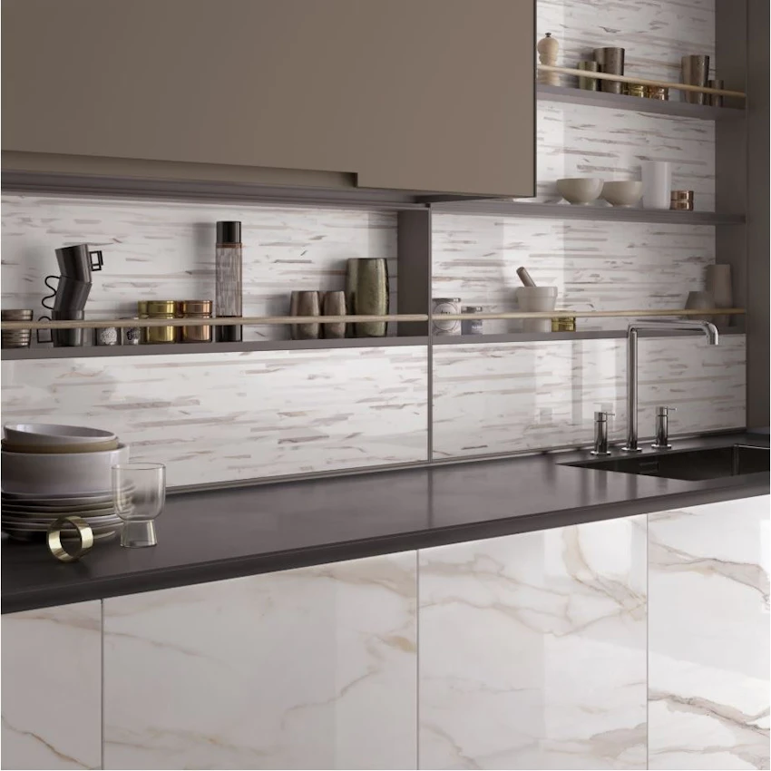 Lastra In Gres Emilceramica Tele di Marmo Reloaded Calacatta Gold Canova Full Lappato