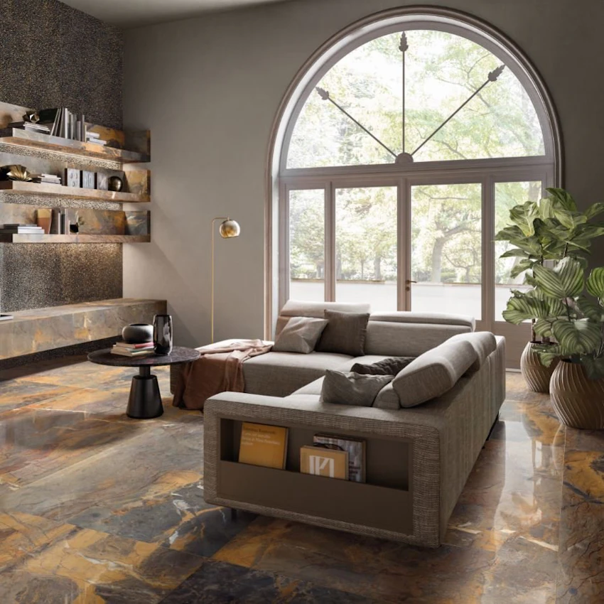 Lastra in Gres Emilceramica Tele Di Marmo Reloaded Fossil Brown Malevic Full Lappato