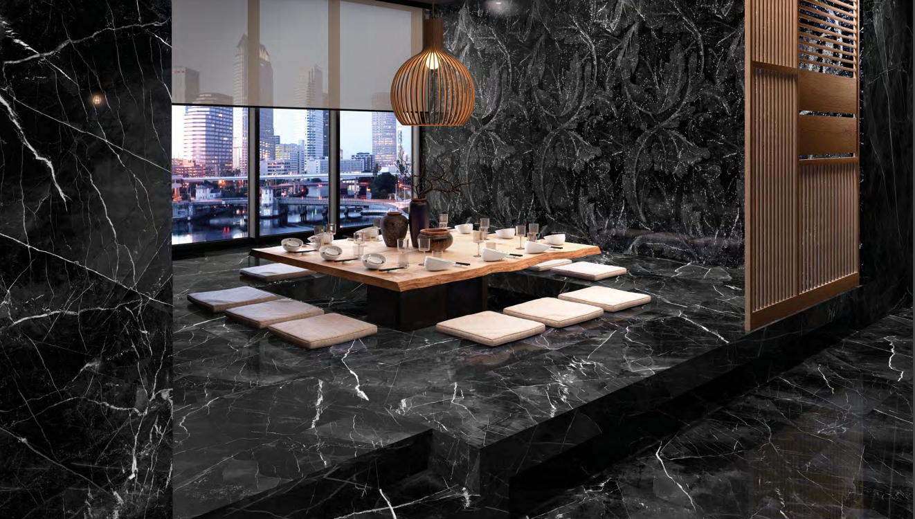 Lastra in gres Emilceramica Tele di Marmo Revolution Calacatta Black ...