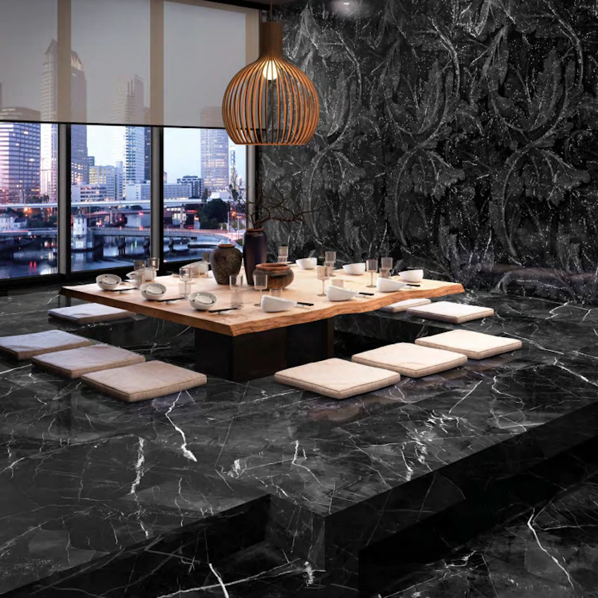 Lastra in gres Emilceramica Tele di Marmo Revolution Calacatta Black ...