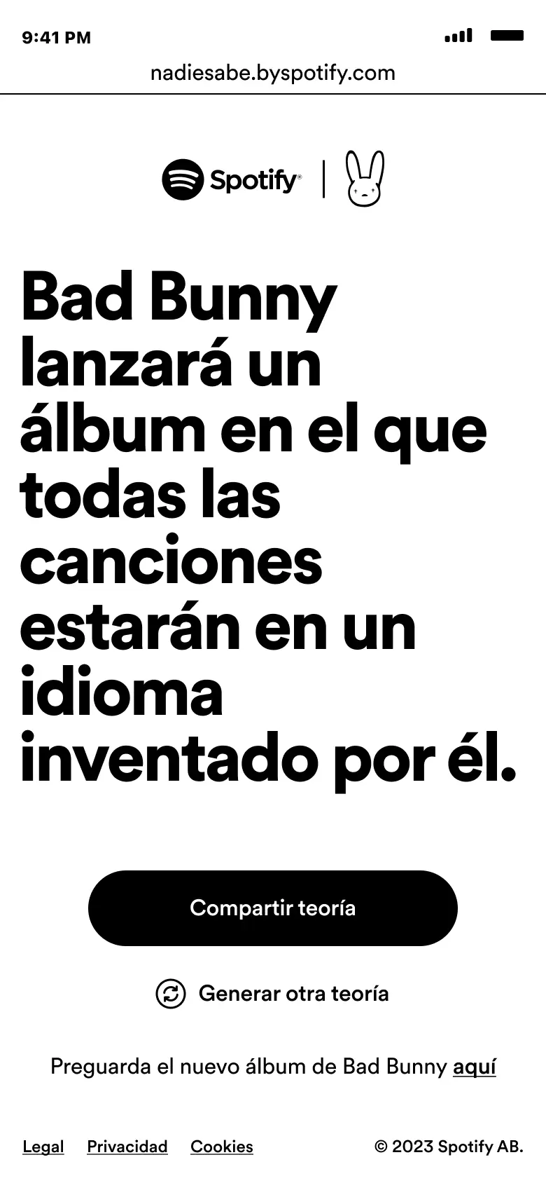 Bad Bunny - Nadie Sabe Lo Que Va a Pasar Mañana