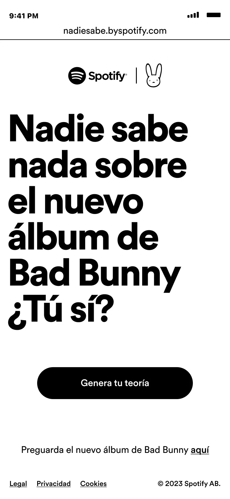 Bad Bunny - Nadie Sabe Lo Que Va a Pasar Mañana