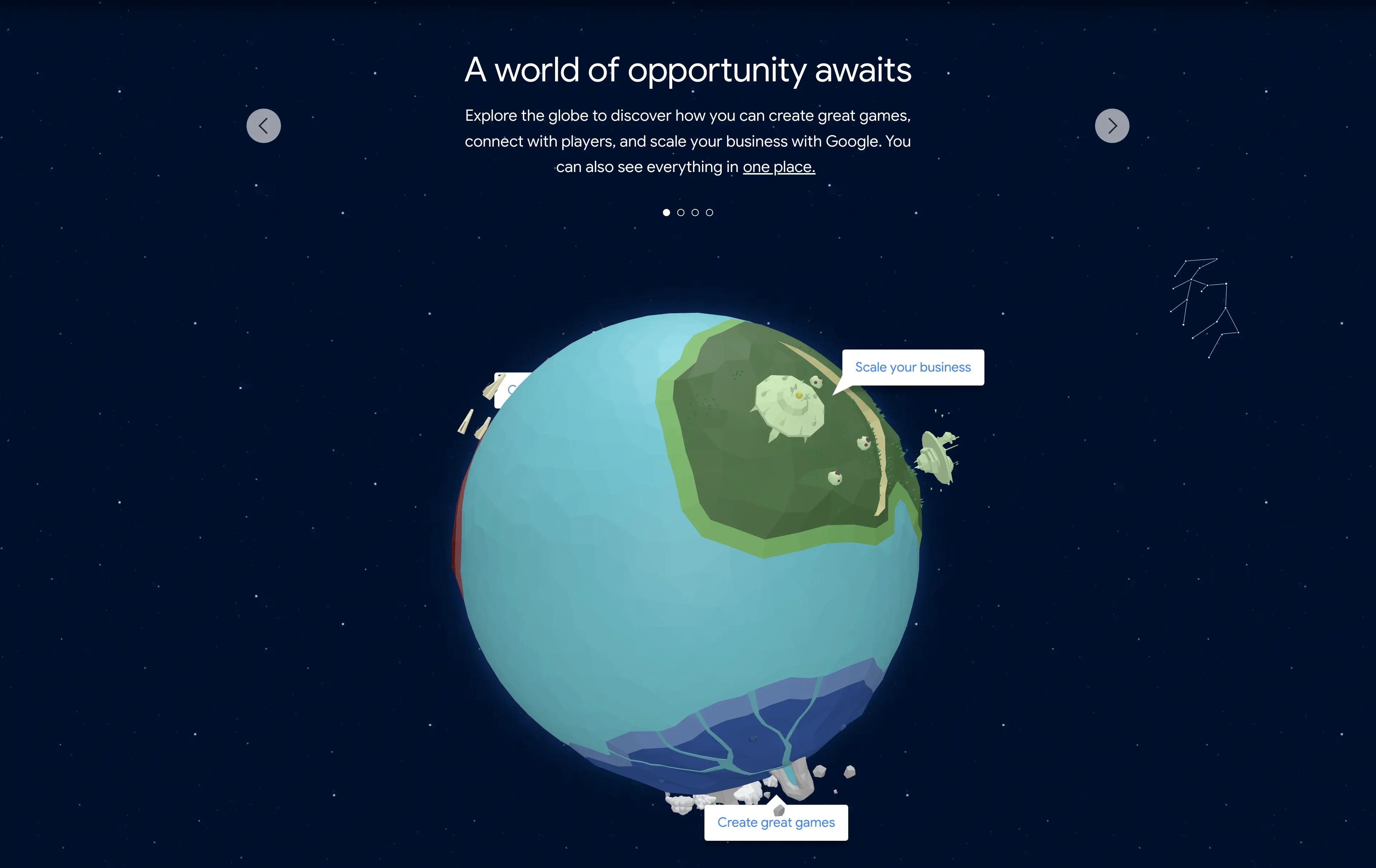 Google For Games Website