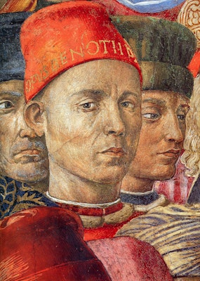 Benozzo Gozzoli, autoritratto (1459), Cappella dei Magi, Firenze, Palazzo Medici Riccardi