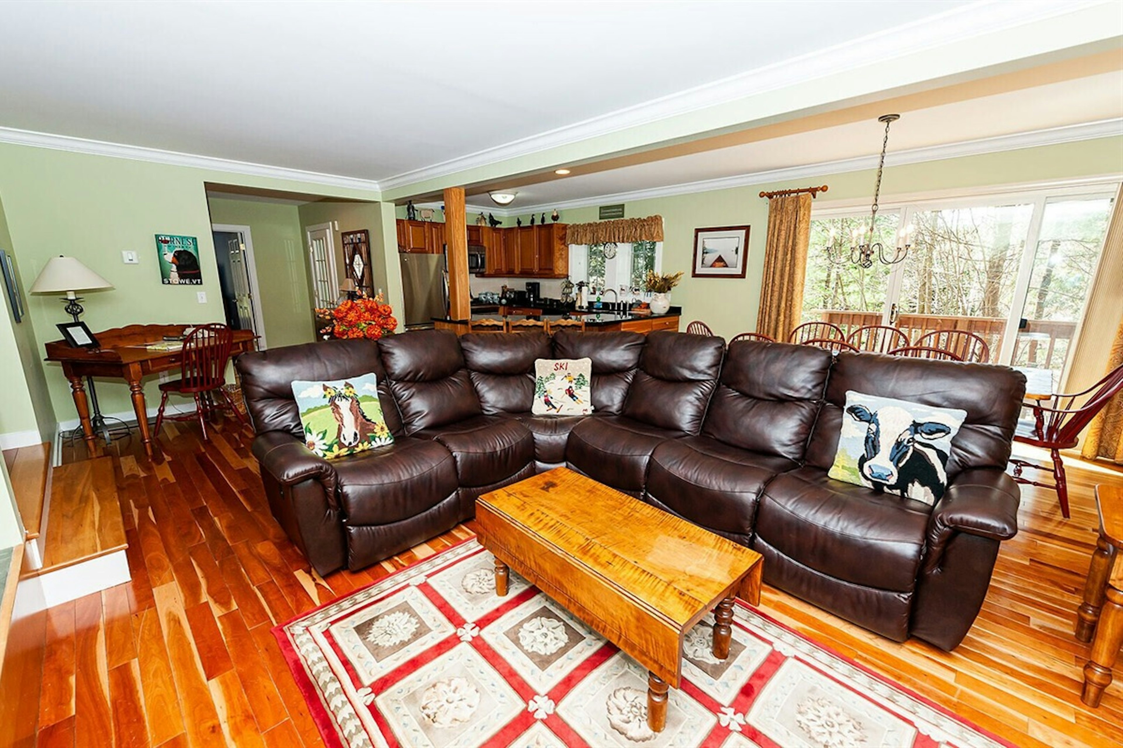 New leather sectional with power recliner