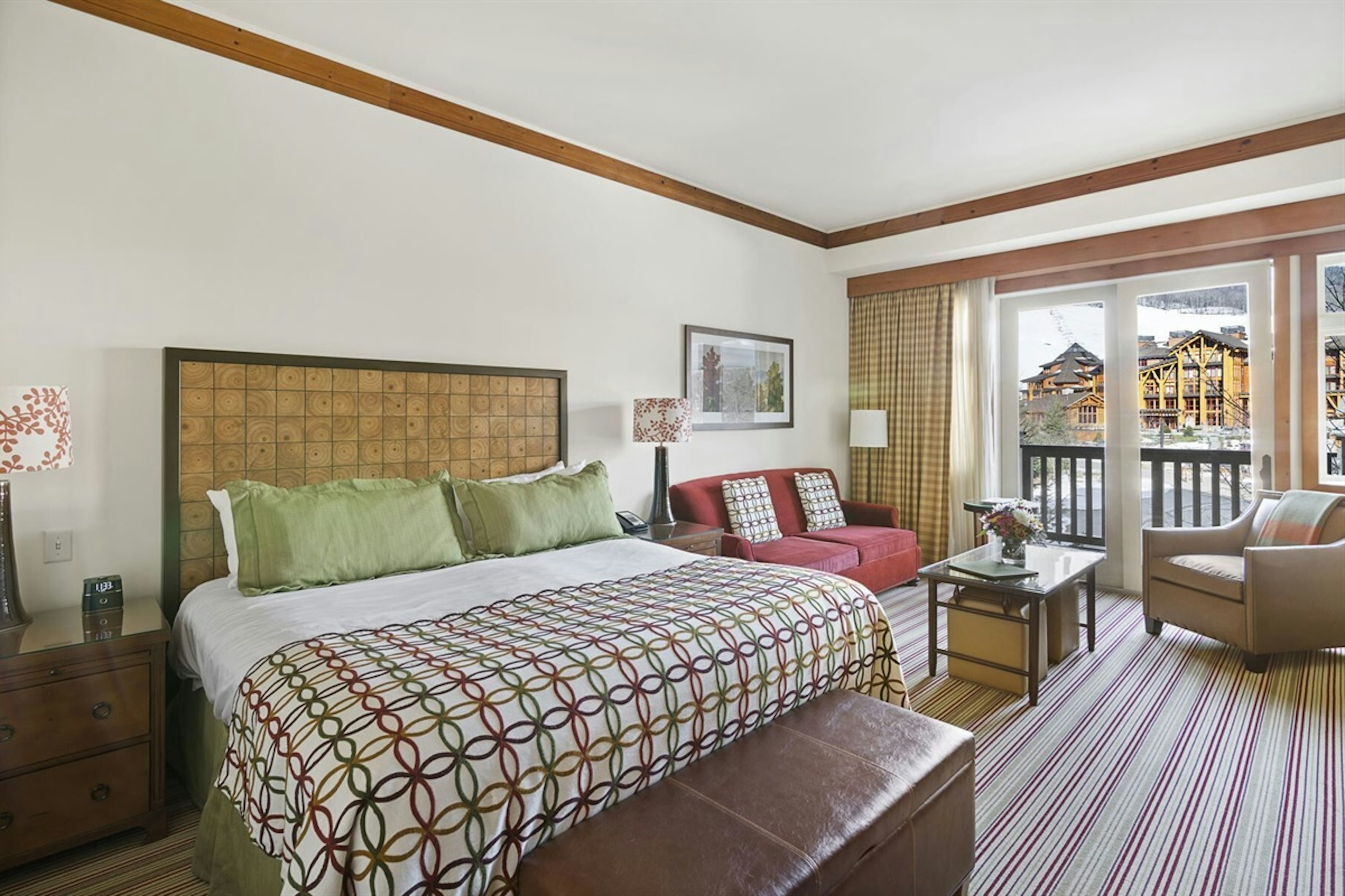 Each of the adjoining studios feature King beds and Queen sleeper sofas