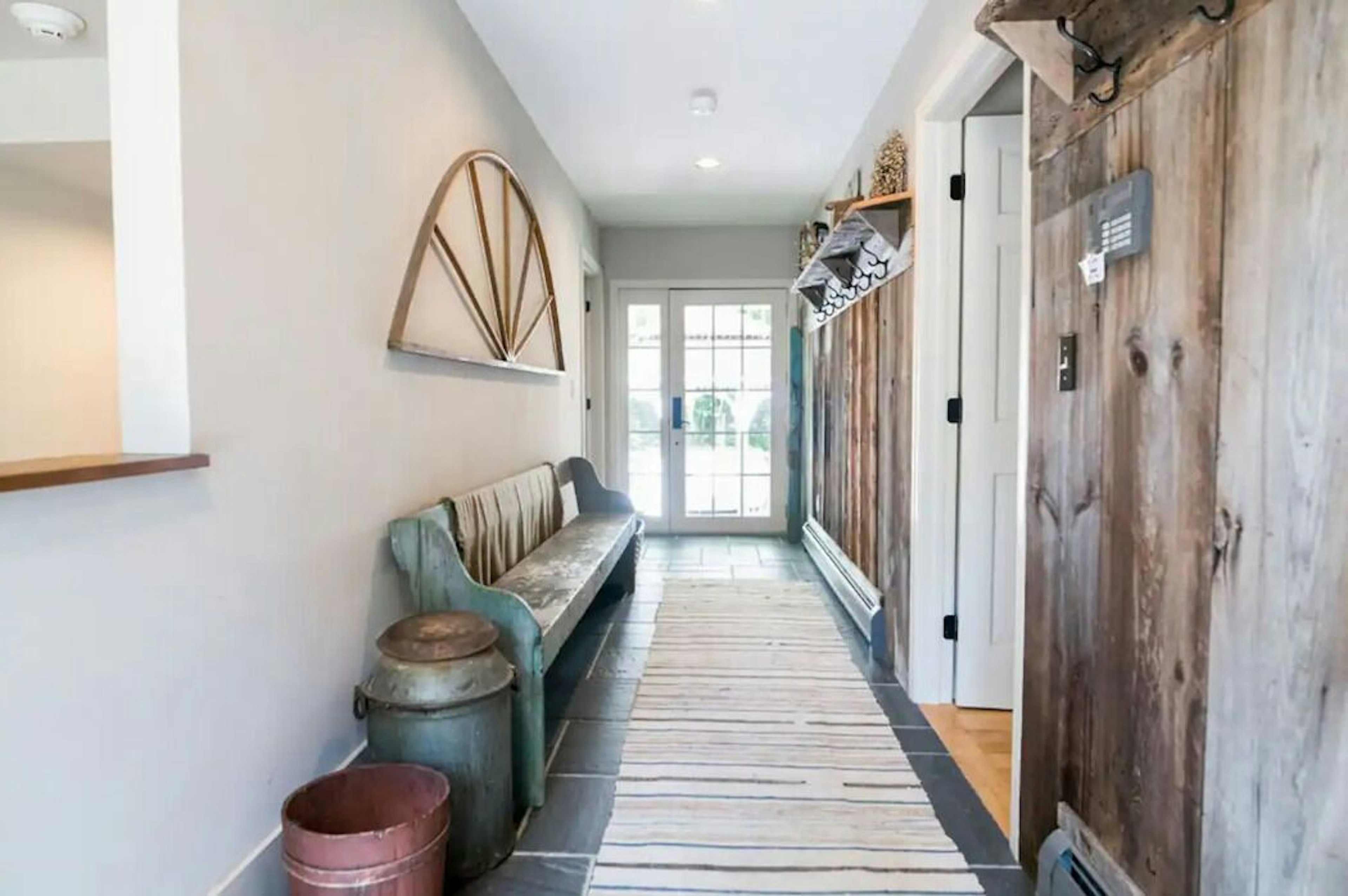 Mudroom entry to home