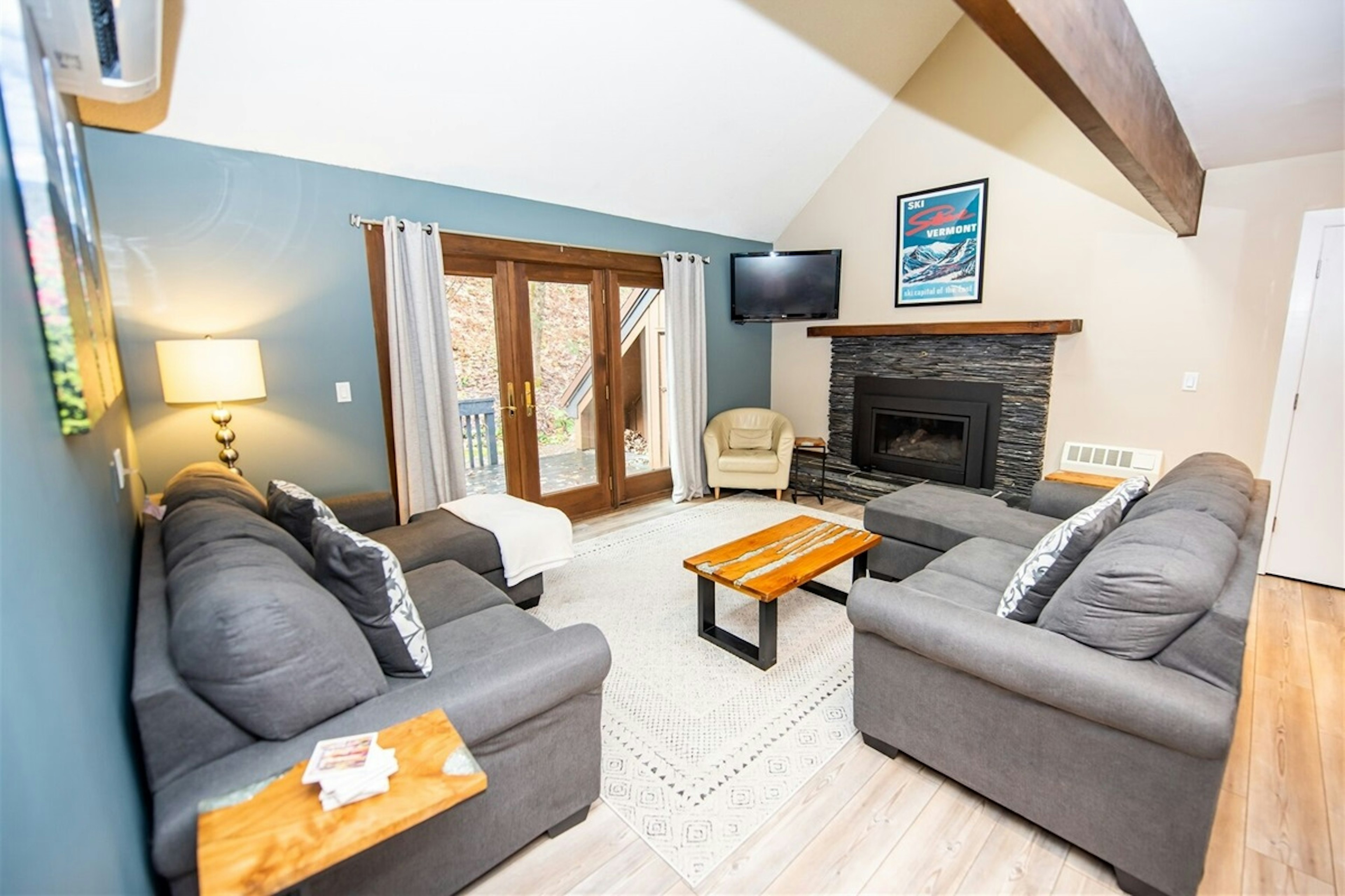 Cozy Living Room with Gas Fireplace