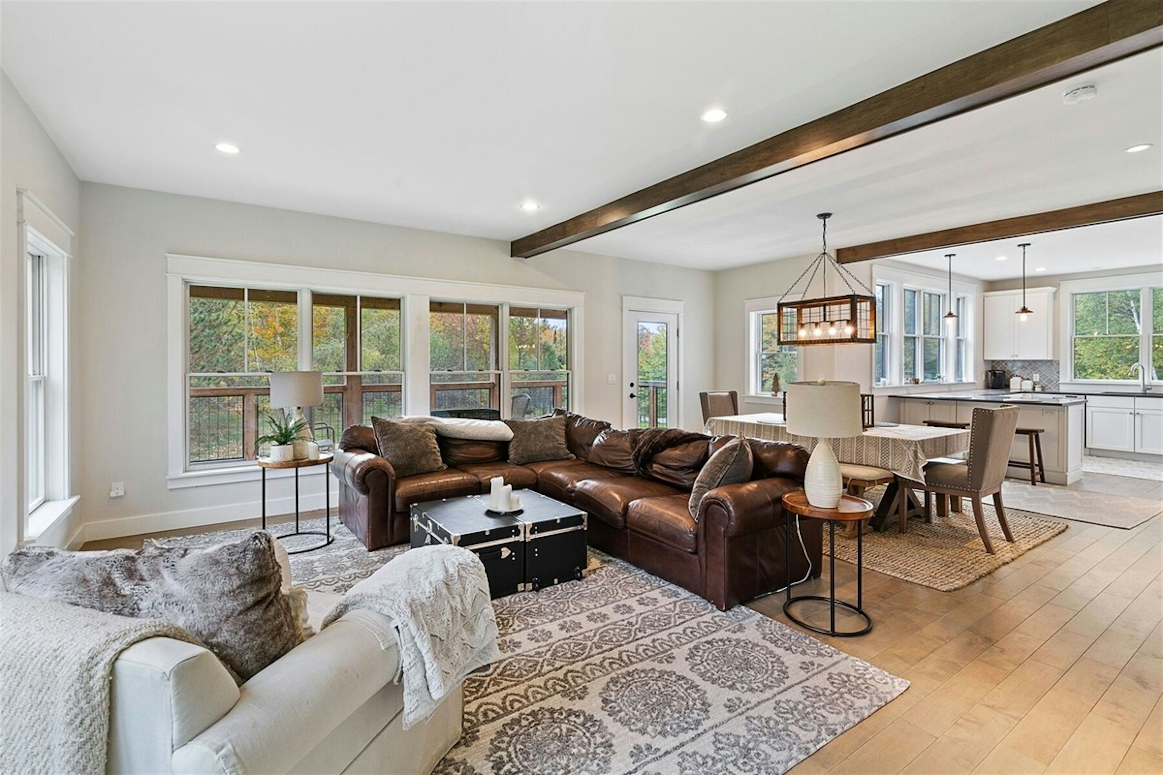 Open concept main living area allows for conversation, games and cooking at the same time