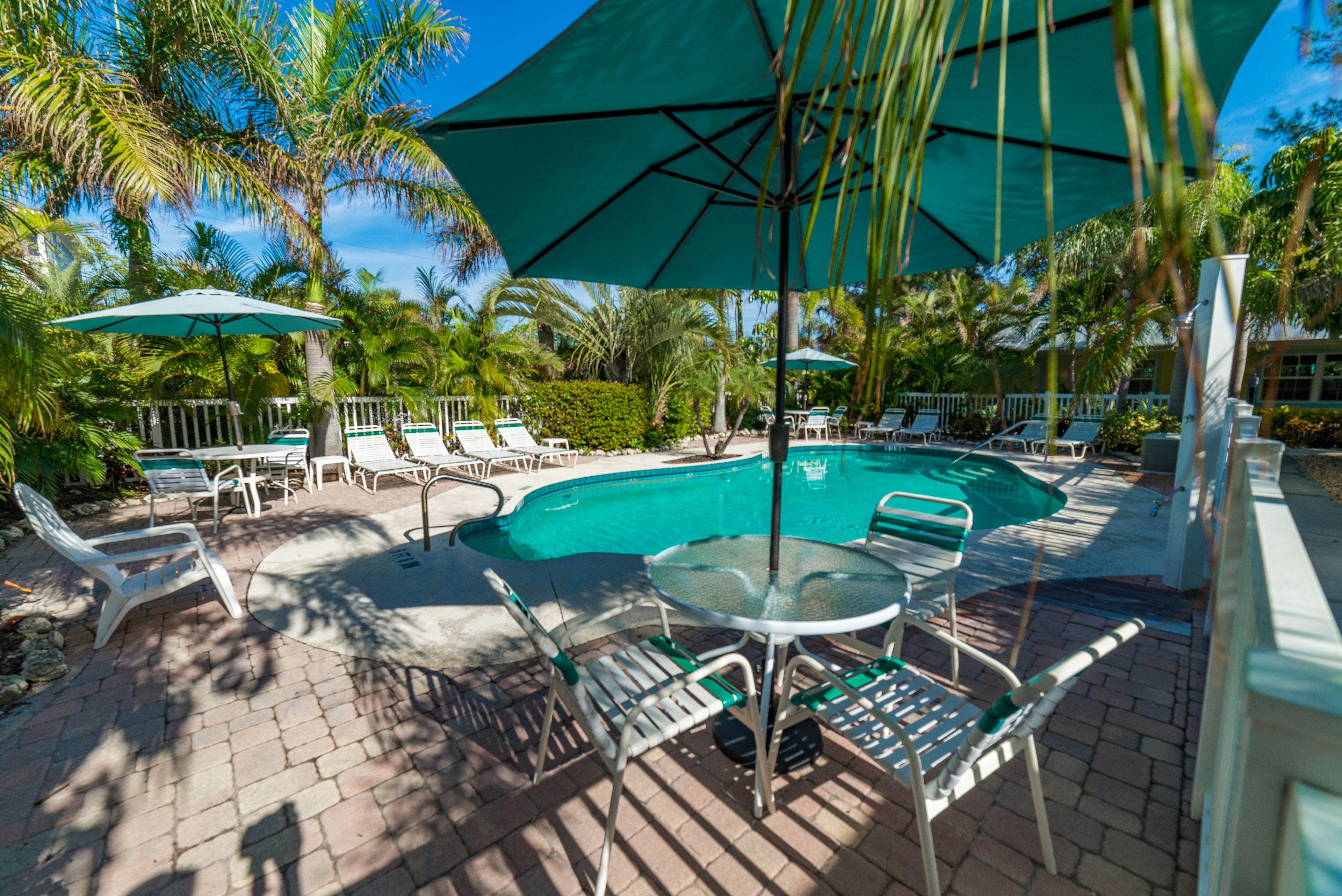 Shared pool with cozy seating