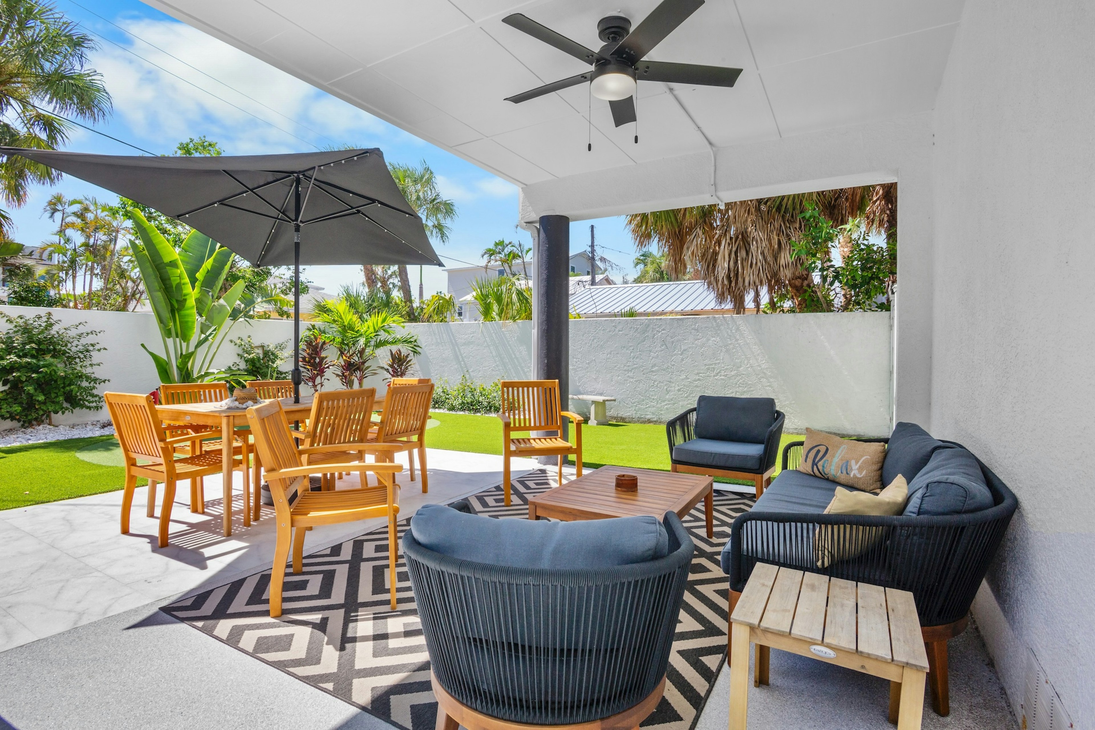 Outdoor seating for gatherings